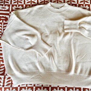 Free People Easy Street Tunic Sweater – Cream – XL